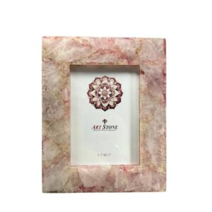 Rose Quartz Stone Photo Frame