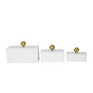 Marble Box with Gold Finial