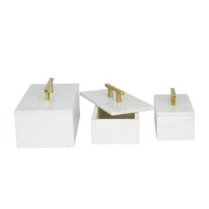 White Marble Rectangle Shape box