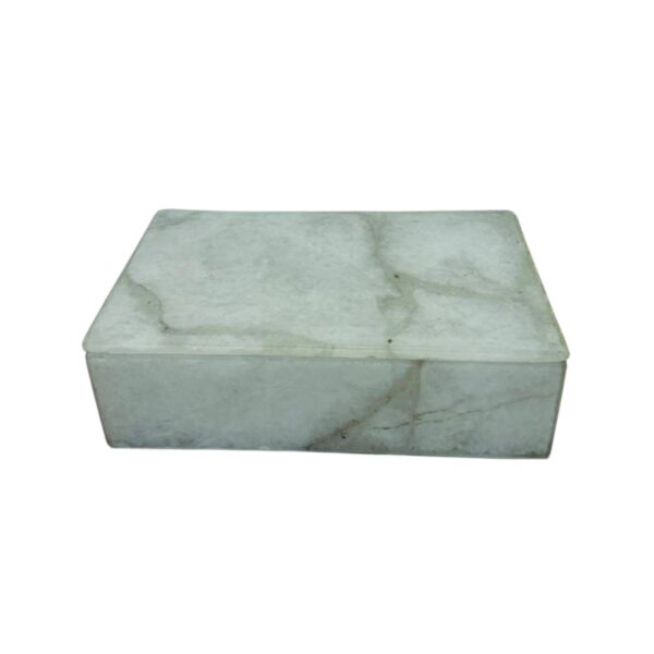 Marble Jewelry Box - Grey and White