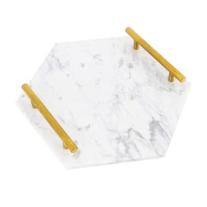 HighFree Marble Stone Decorative Hexagon Tray