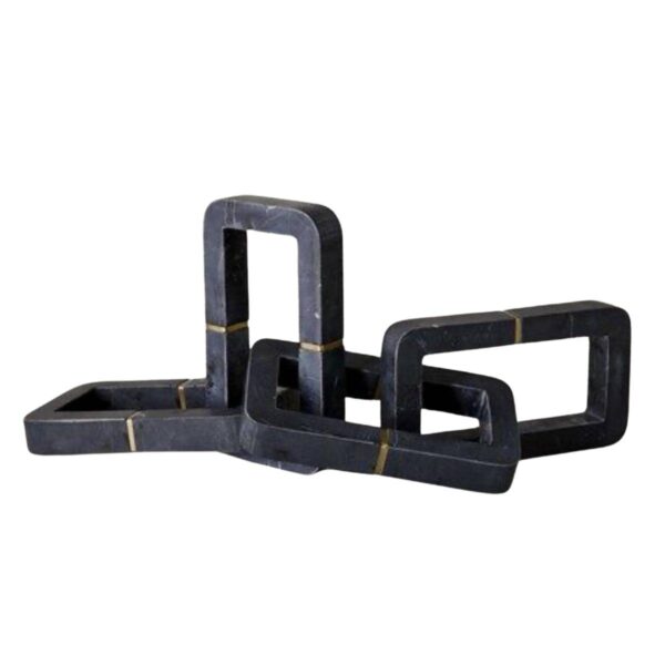 Table Object in Black Marble Chain